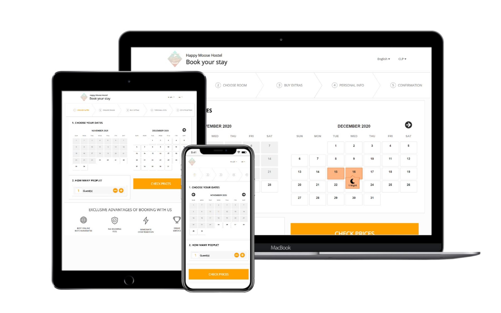 Enable your hotel to accept direct bookings from guests on your website with a Booking Engine FrontDesk Master Booking Engine