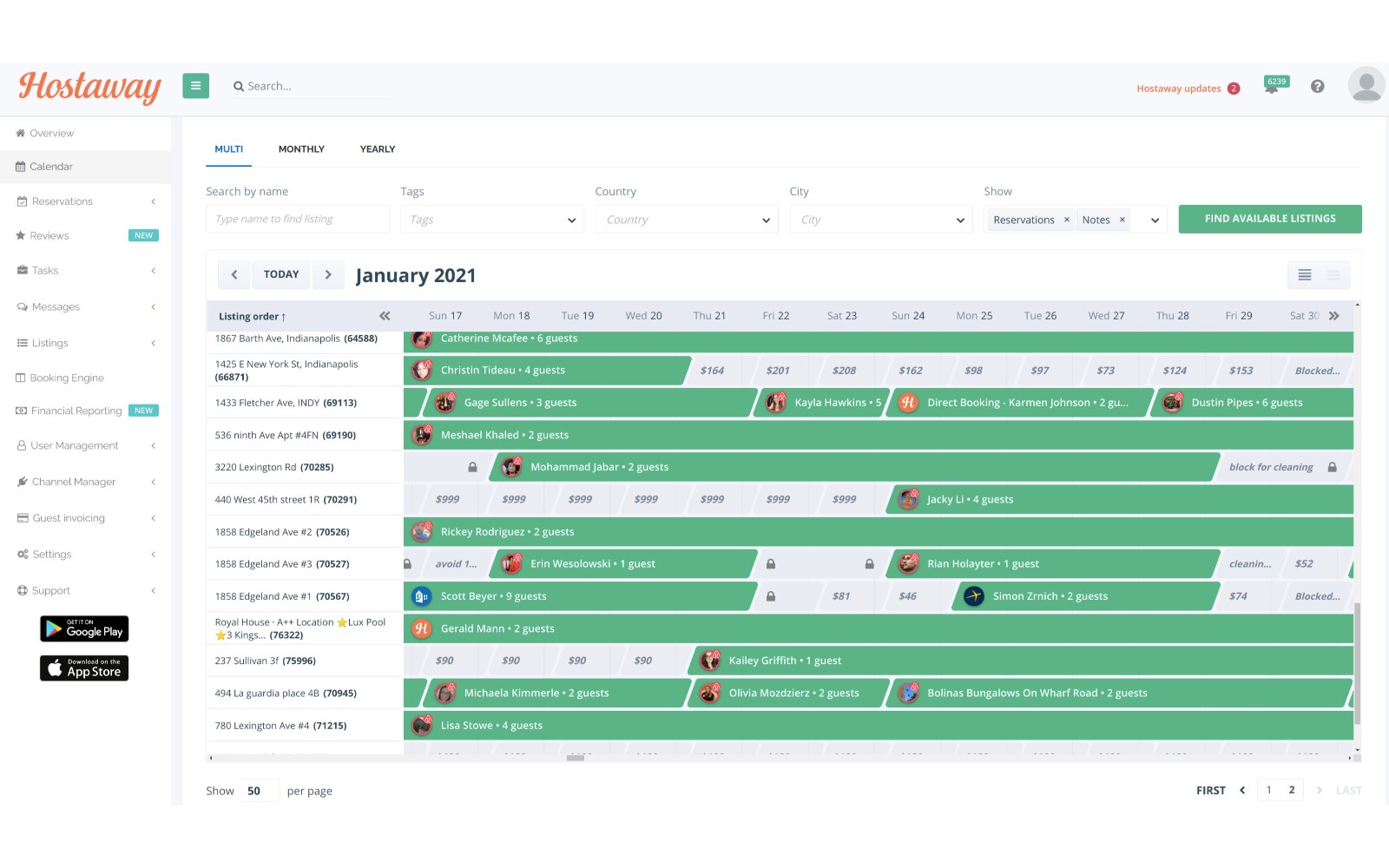 Hostaway Screenshot