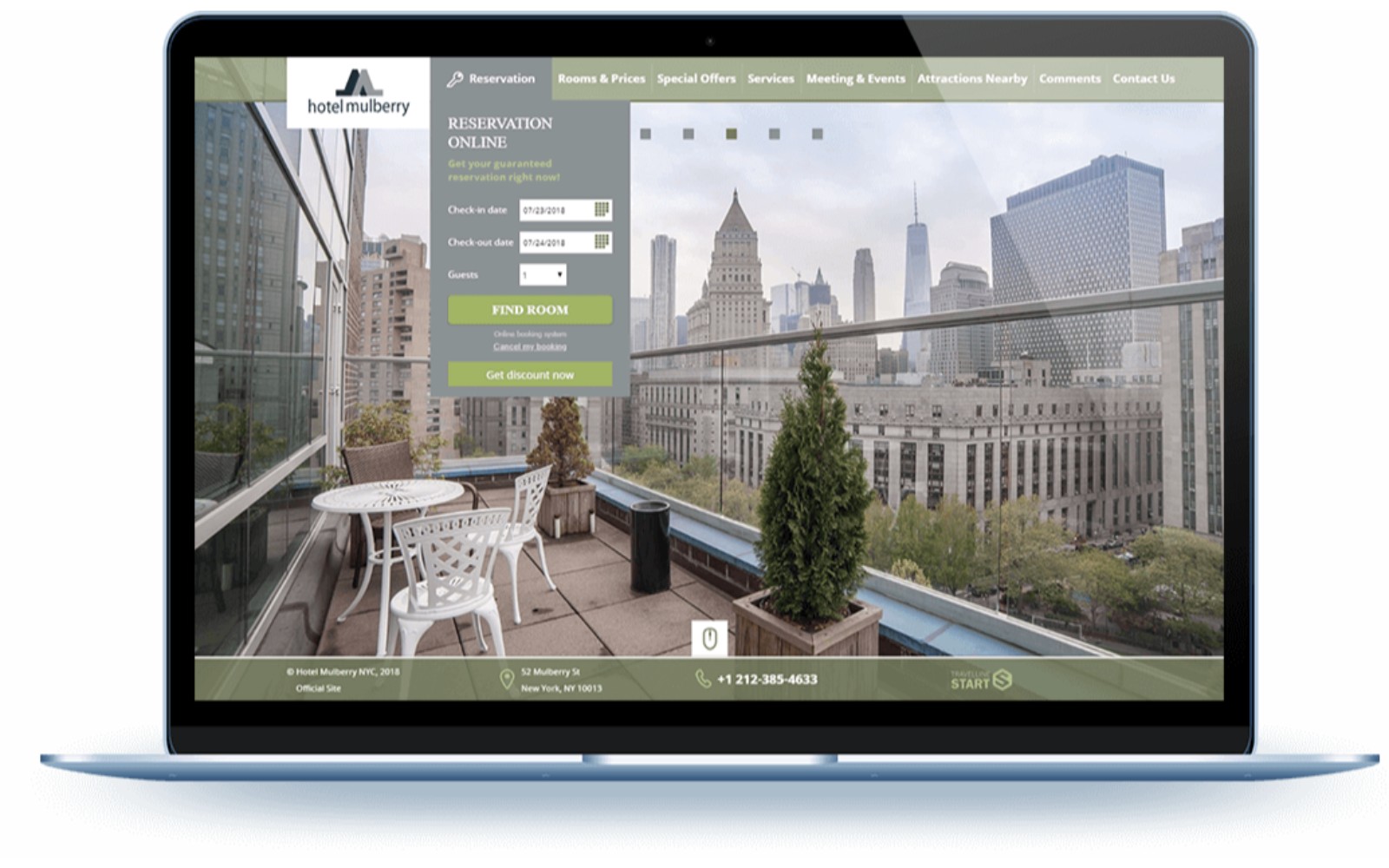 TravelLine - Booking Engine Software Screenshot