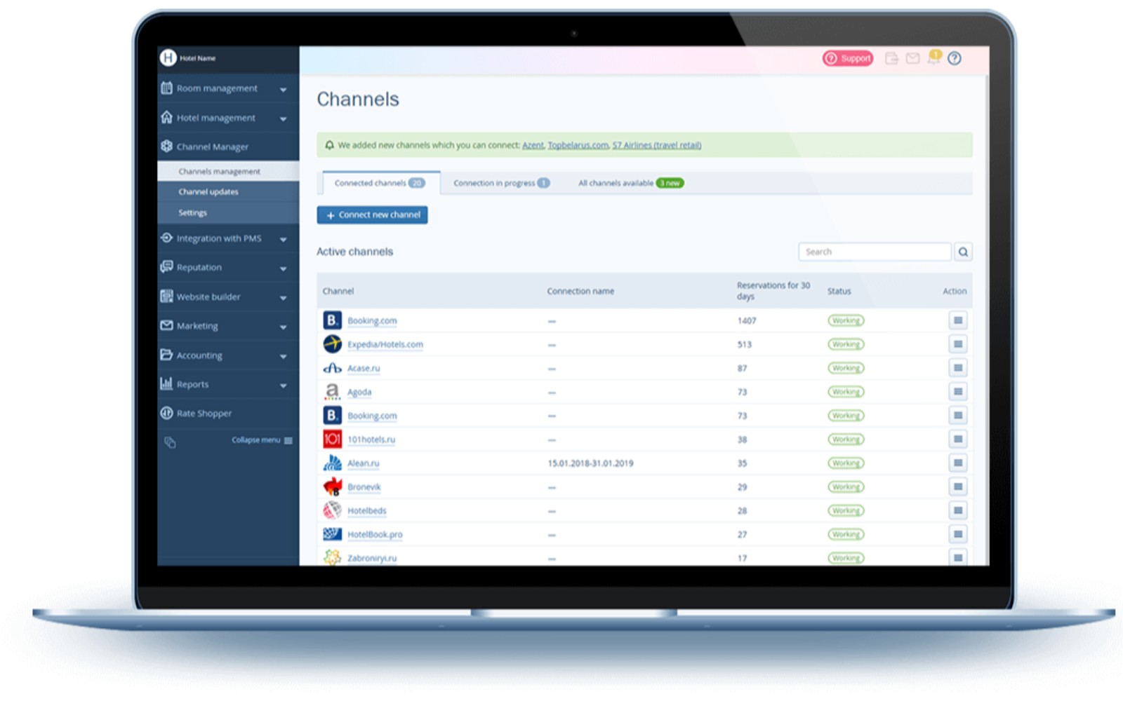 TravelLine - Booking Engine Software Screenshot
