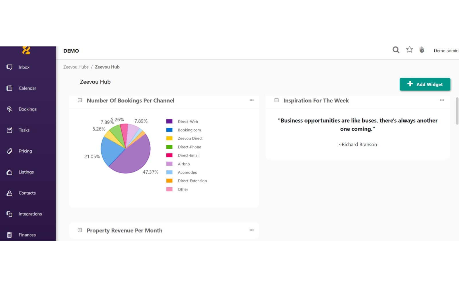 Zeevou - Short Term Rental Software Screenshot
