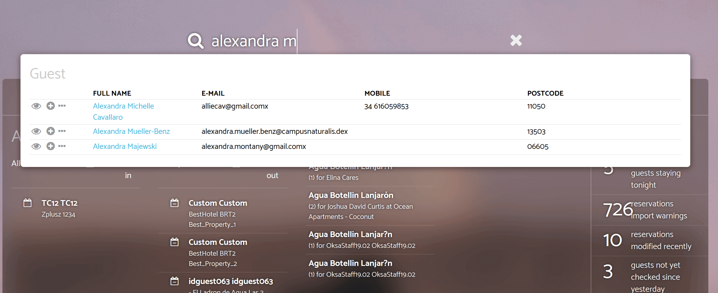 elina - Property Management System Screenshot