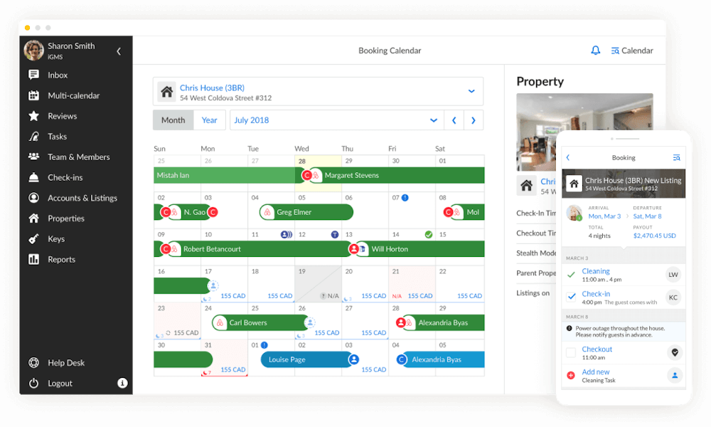 iGMS - Short Term Rental Software Screenshot