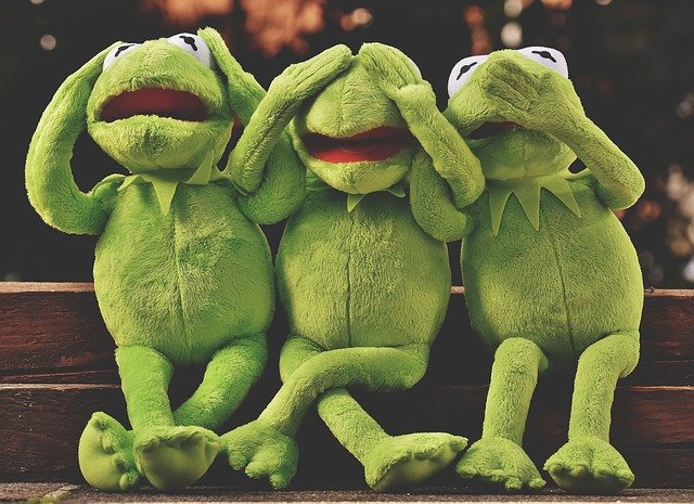 Kermit no hear no see no smell